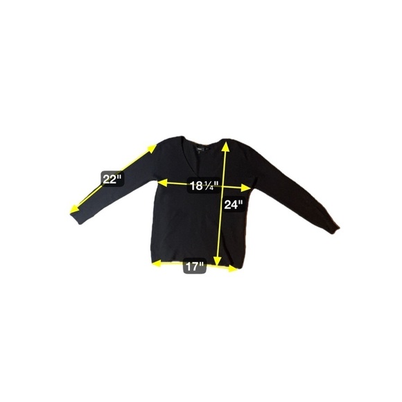 Theory Women's Cashmere V-Neck Pullover Sweater Size S Black Long Sleeve Knit - Picture 7 of 11